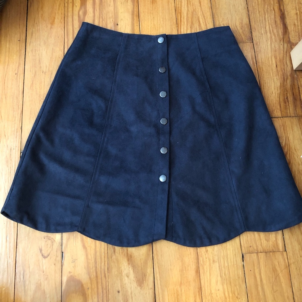 Blue Button Down Skirt